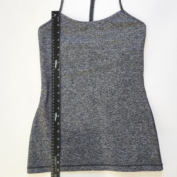 Lululemon Power Pose Tank Top Size 6 Heathered Black W1AMYS Yoga Workout Pilates - Picture 8 of 8